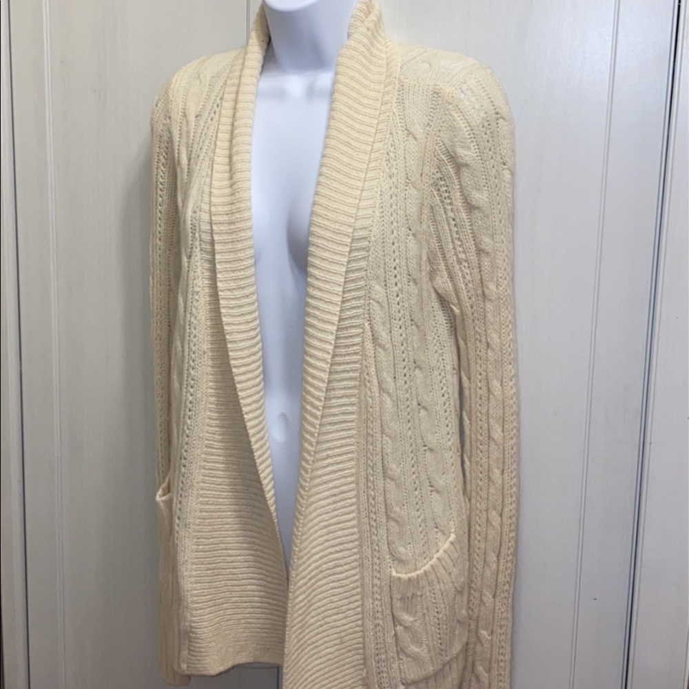 HOLLISTER Beige Cream Knit Cardigan